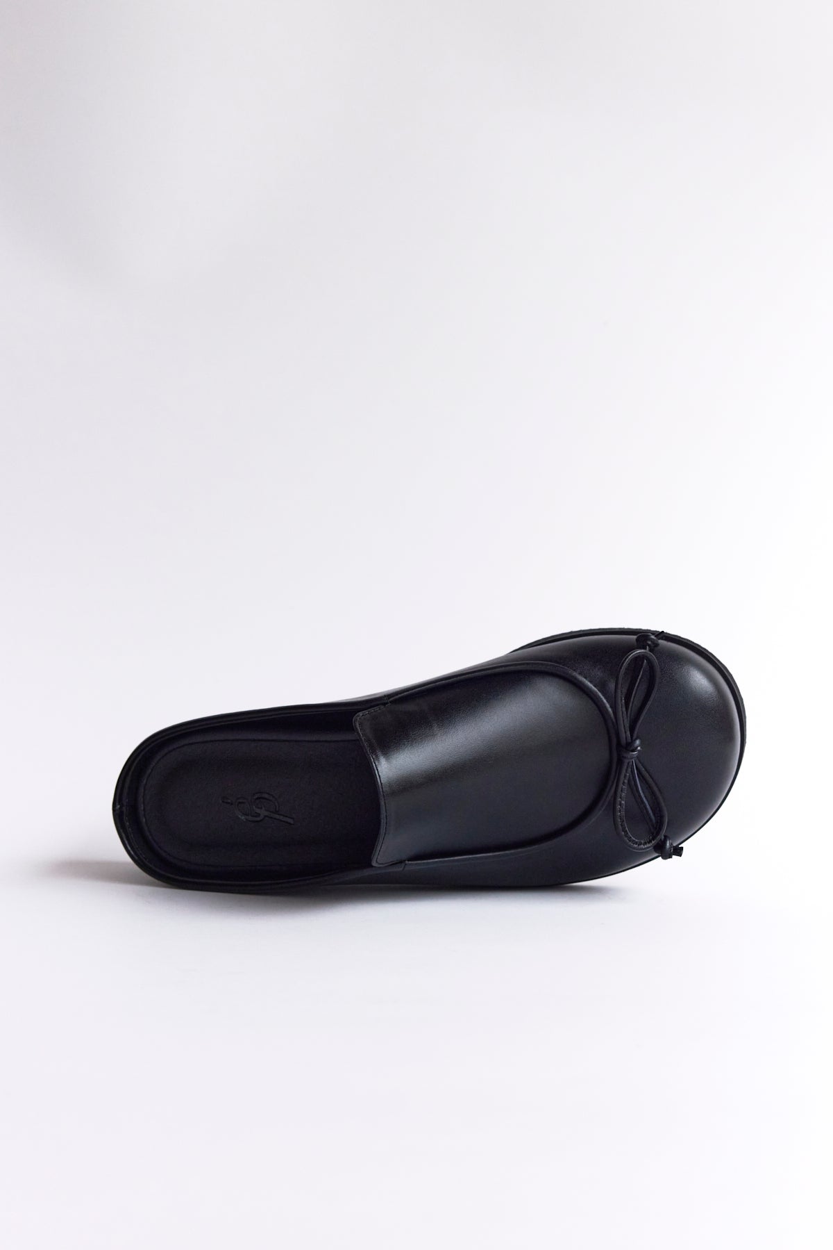 DUMPLING RIBBON MULE - BLACK