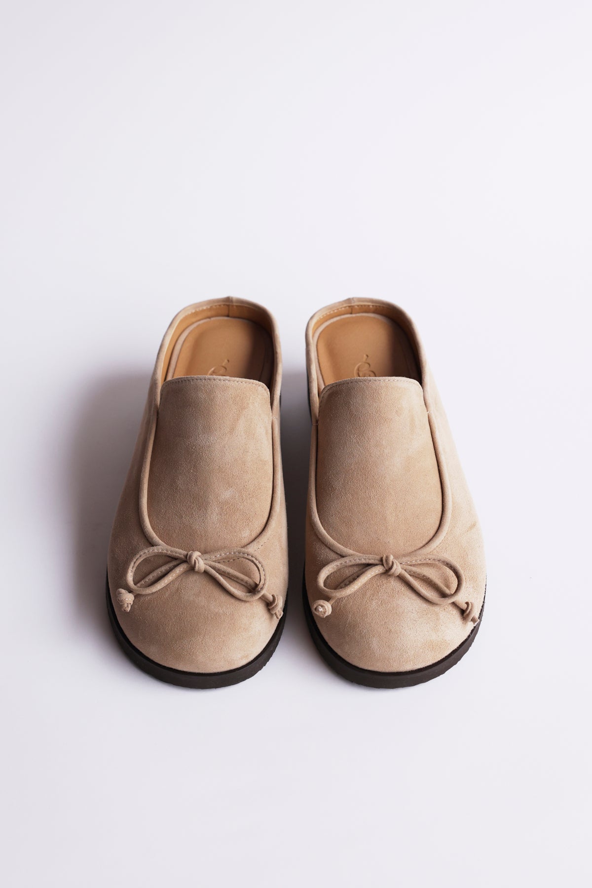 DUMPLING RIBBON MULE - DEEP BEIGE