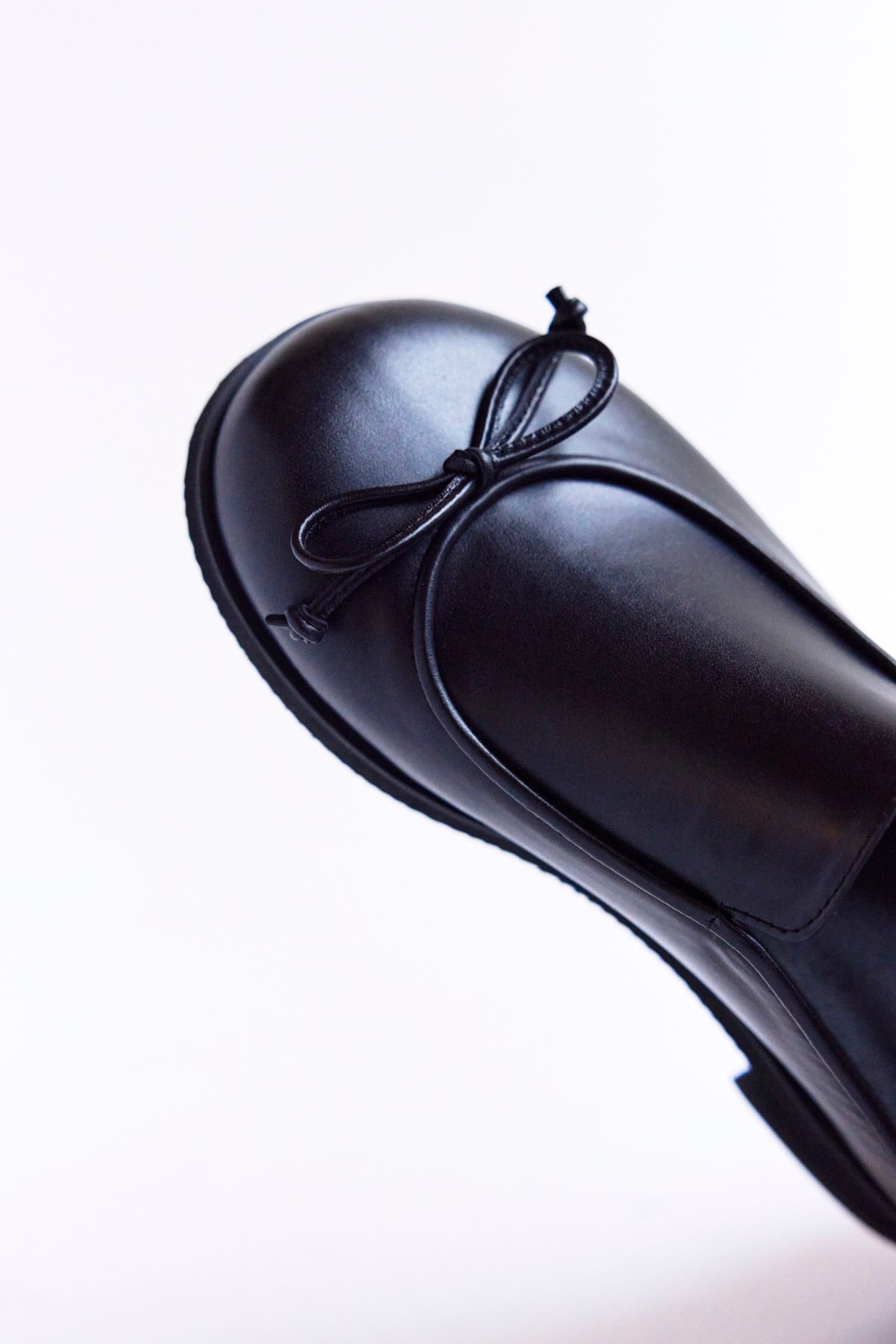 DUMPLING RIBBON MULE - BLACK
