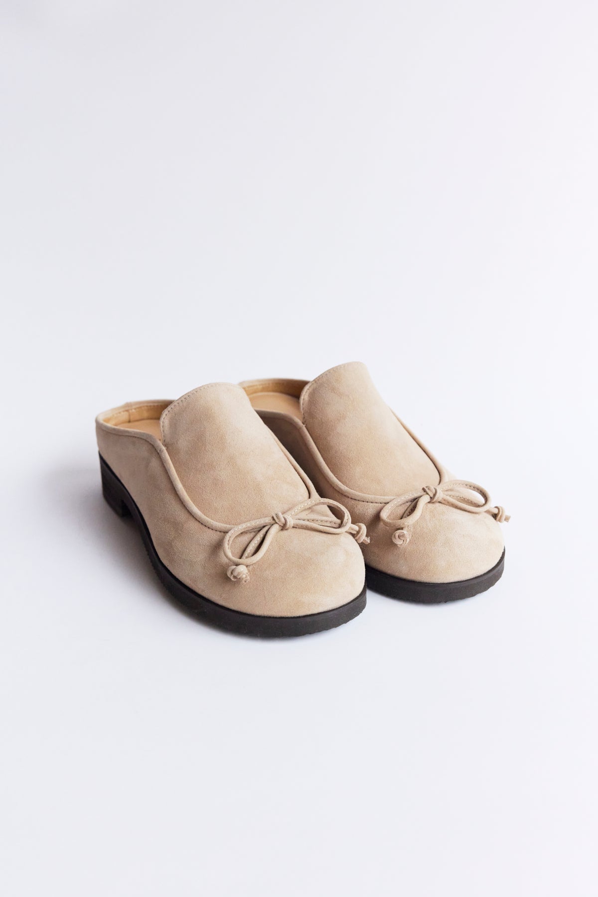 DUMPLING RIBBON MULE - DEEP BEIGE