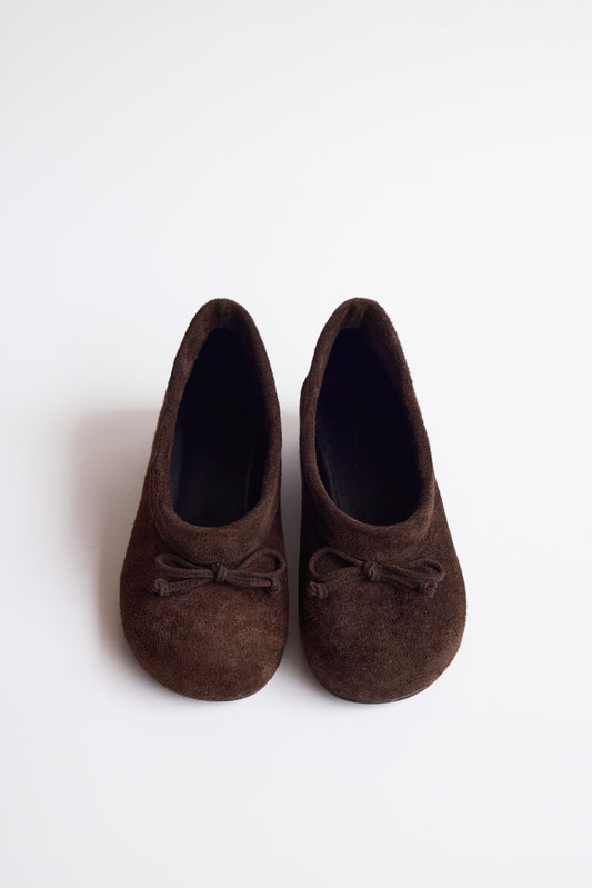 DUMPLING SHOE - SUEDE BROWN