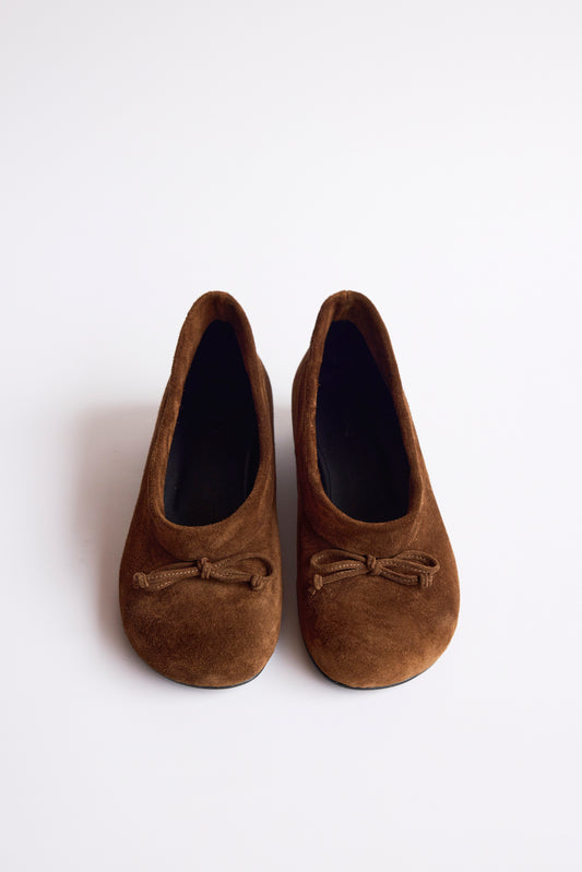 DUMPLING SHOE - SUEDE CAMEL