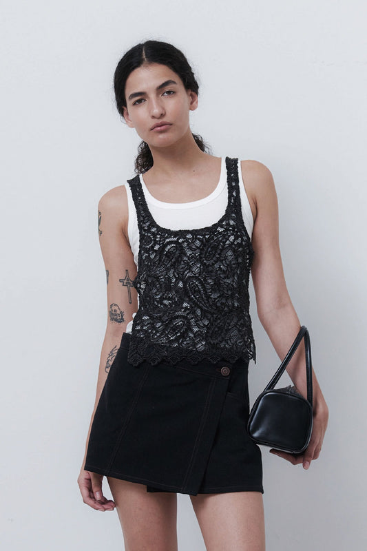 JACQUARD LAYERING T - ANTHRACITE