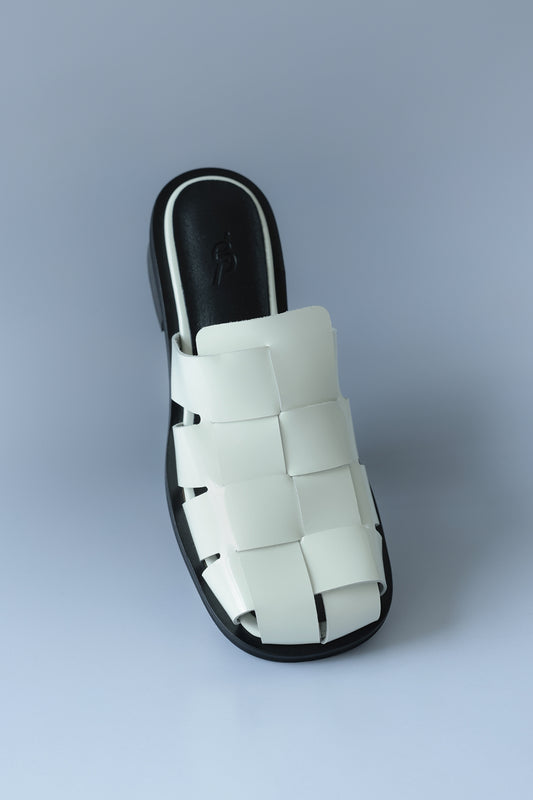 CUBE HEEL - IVORY